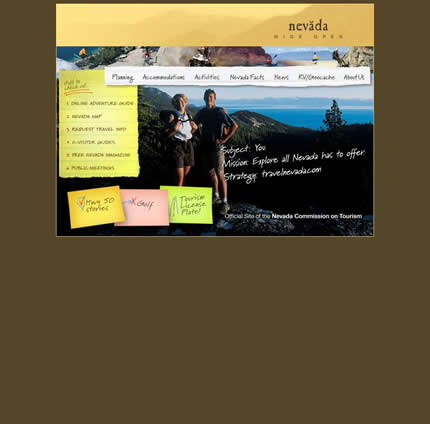 Nevada state tourism website: 2007
