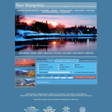 New Hampshire state tourism website: 2007