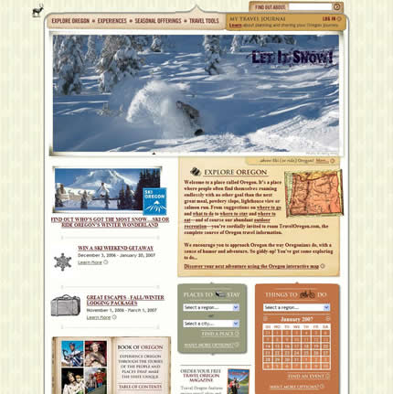 Oregon state tourism website: 2007