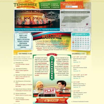 Tennessee state tourism website: 2007