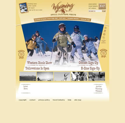 Wyoming state tourism website: 2007