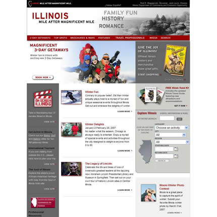 Illinois state tourism website: 2007