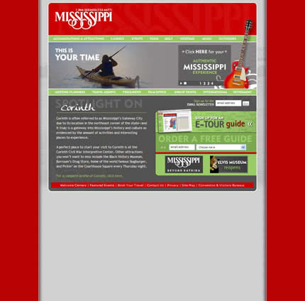 Mississippi state tourism website: 2007