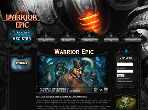 Warrior Epic website