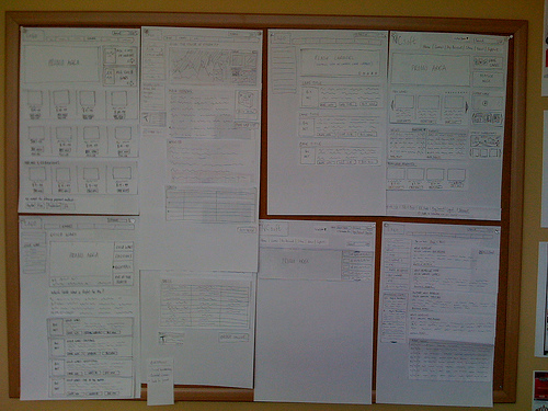 Paper prototypes for the NCsoft West redesign
