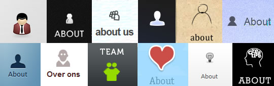 About Us navigation icons