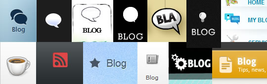 Examples of blog navigation icons