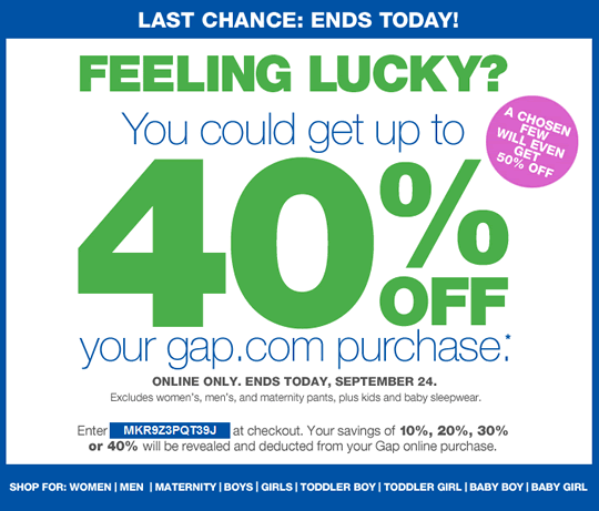 gap sale today