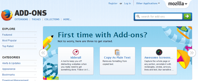 Firefox extensions