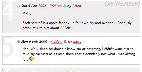 Always Beta blog comment design example