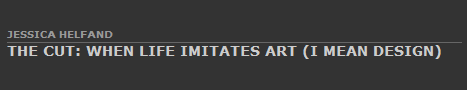 Design Observer headline typography example