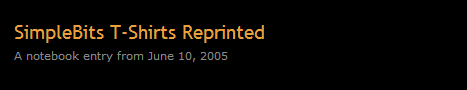 Simple Bits headline typography example