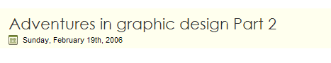 Sporadic Nonsense headline typography example