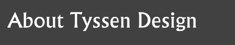 Tyssen Design headline typography example