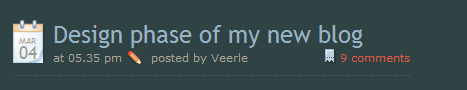 Veerle's blog 2.0 headline typography example