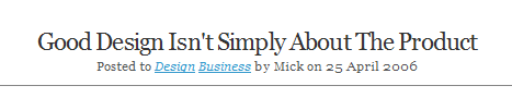 Web Design Times headline typography example